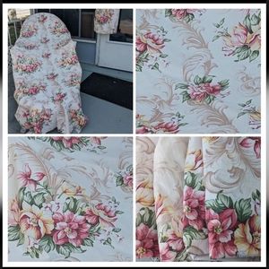 SOLD 4 Vintage Curtain Panels Circa 1930s Barkcloth Era...Cottagecore